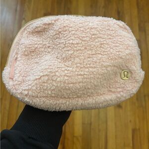 Lululemon Pink Fleece Belt Bag